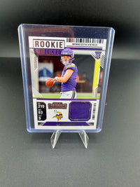 2024 Panini Contenders Rookie Ticket Swatches J.J. McCarthy Minnesota Vikings - front