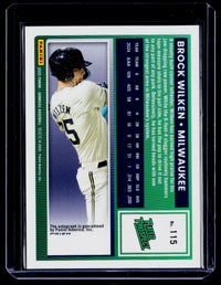 2025 Panini Donruss Baseball Rated Prospect Brock Wilken #115 Green Autograph - back