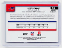 2025 Topps Chrome Dawson Knox #33 X-Fractor Buffalo Bills - back