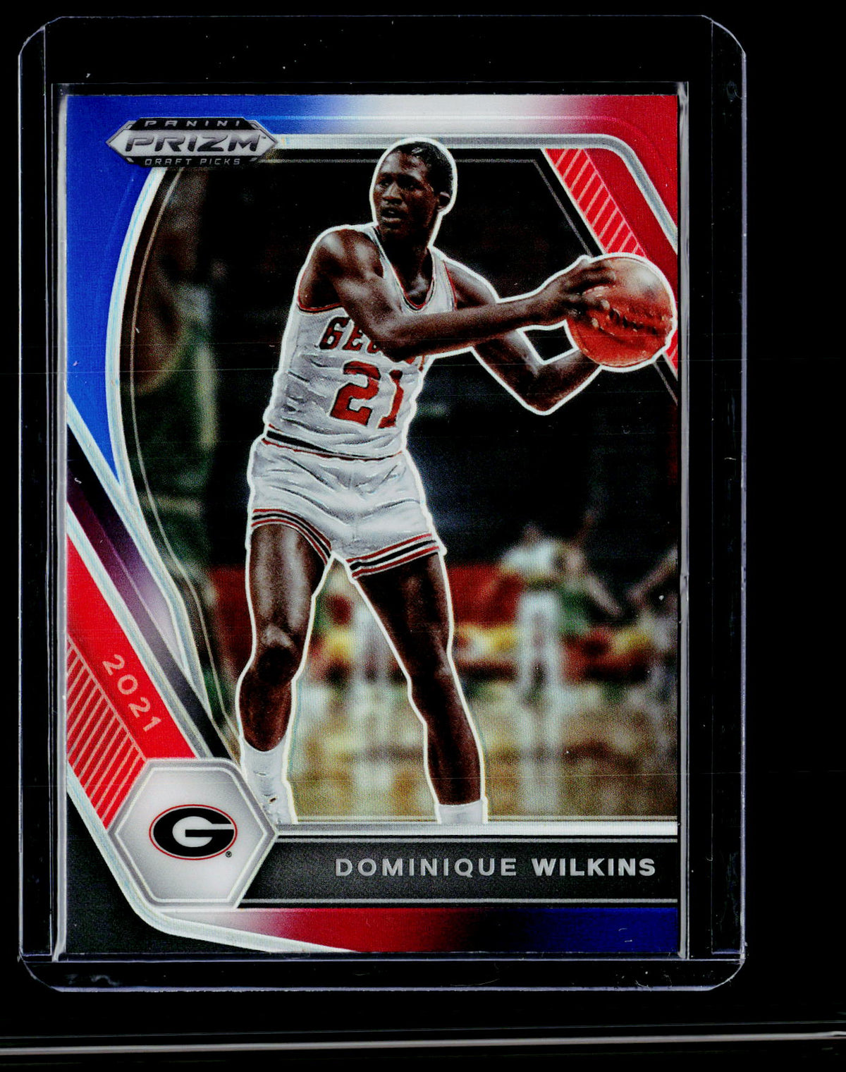 2021 Panini Prizm Draft Picks Dominique Wilkins #93 Red, White and Blue Prizms - front