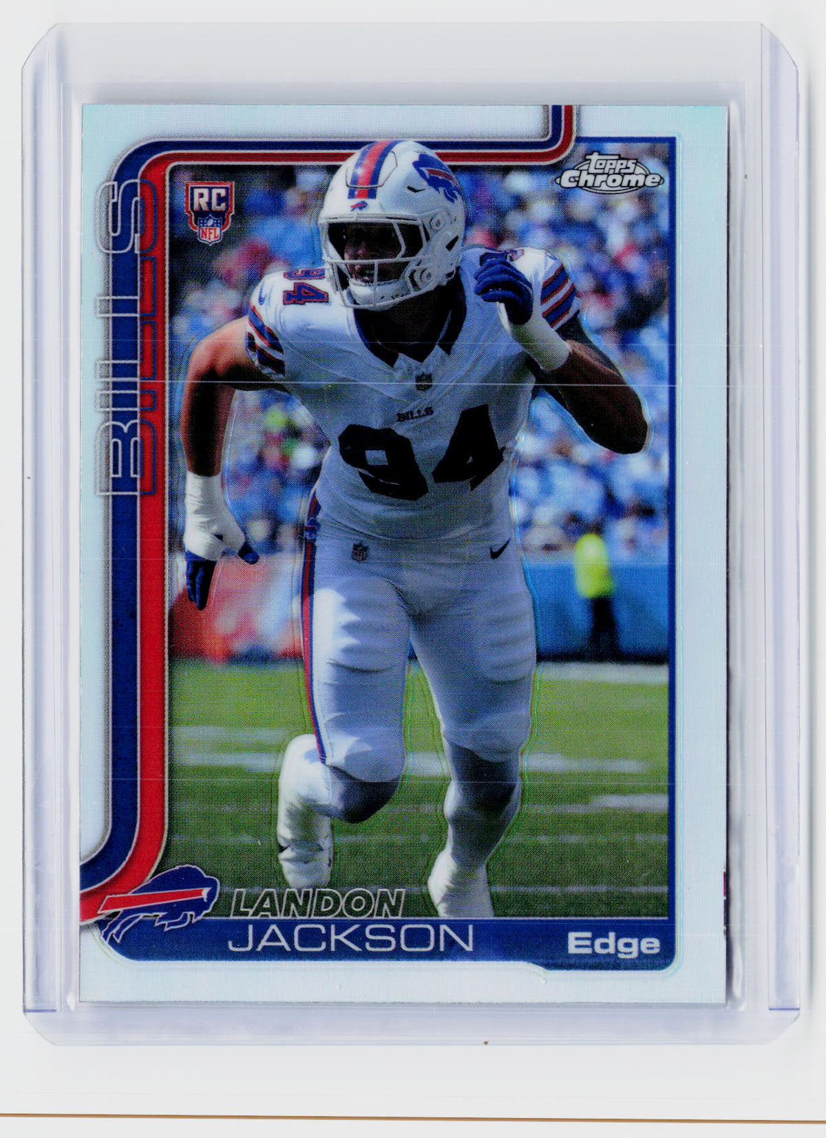 2025 Topps Chrome Football Landon Jackson RC Refractor #358 Buffalo Bills - front