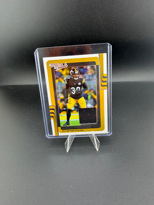 2025 Panini Donruss Threads Minkah Fitzpatrick Pittsburgh Steelers Memorabilia Card DTH-MFS - front