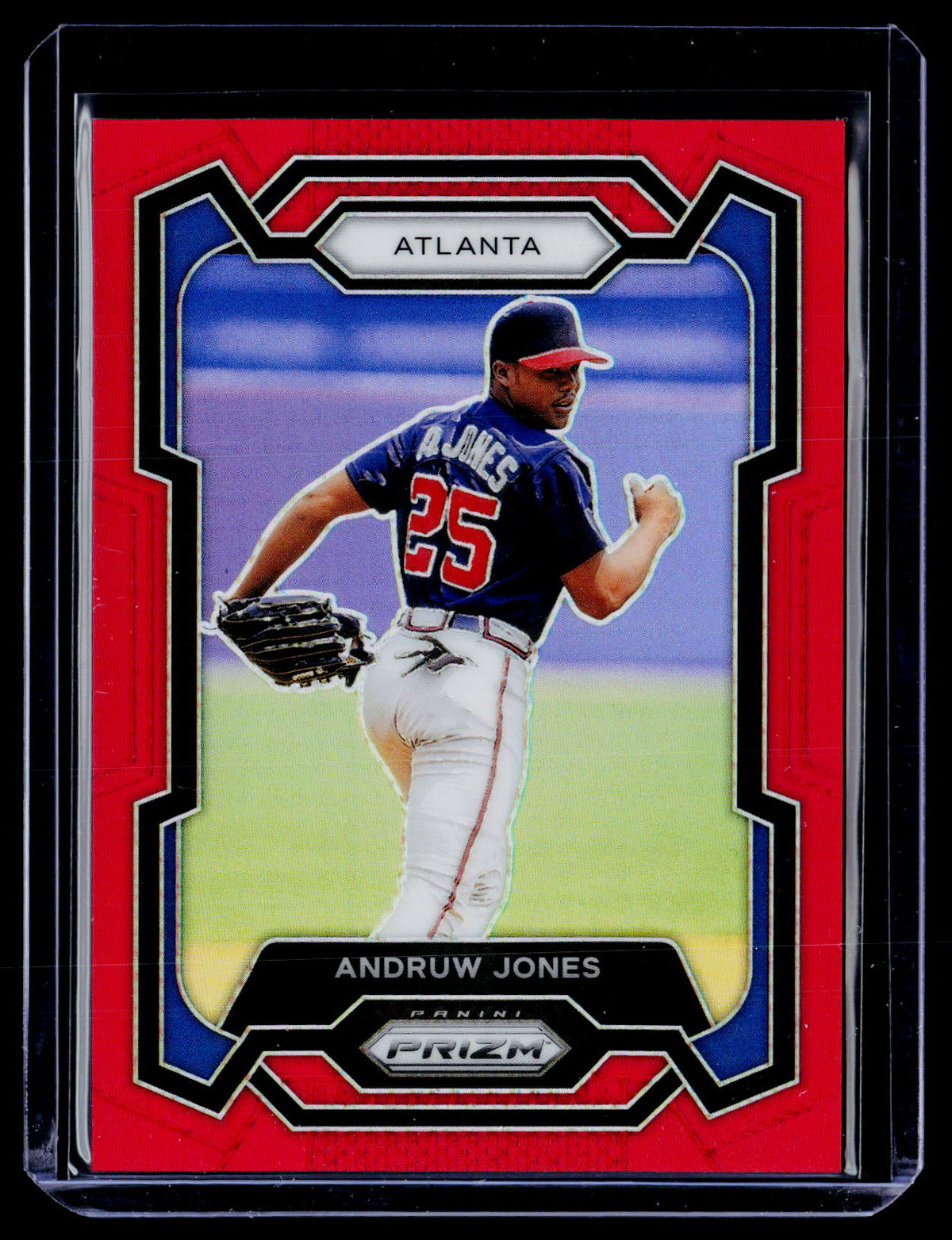 2024 Panini Prizm Baseball Andruw Jones Red Prizm #216 073/299 - front