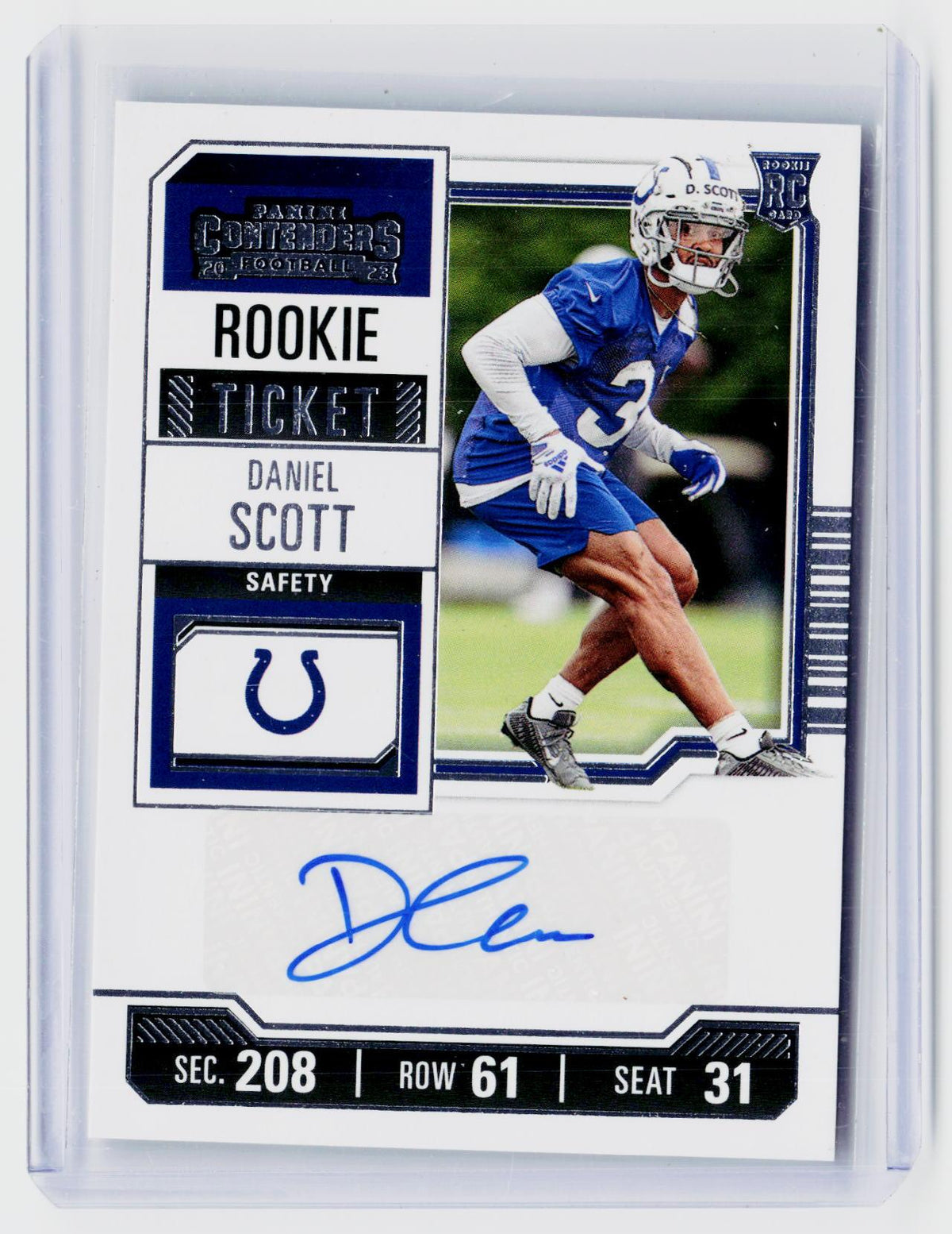 2023 Panini Contenders Rookie Ticket Autographs Daniel Scott #177 - front
