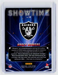 2025 Panini Score Football Showtime Brock Bowers #9 Lenticular Case Hit SSP - back