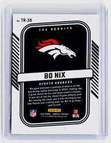 2024 Panini Donruss The Rookies Bo Nix TR-38 Denver Broncos Rookie Card - back