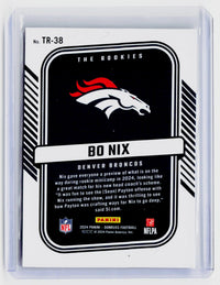 2024 Panini Donruss The Rookies Bo Nix TR-38 Denver Broncos Rookie Card - back