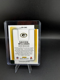 2025 Panini Donruss Football Rookie Phenom Jerseys Savion Williams RC #RPJ-SWS - back