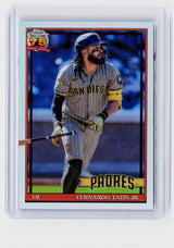 2026 Topps Chrome 1991 Topps Baseball Chrome Fernando Tatis Jr. #91CB-12 San Diego Padres - front