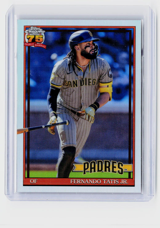2026 Topps Chrome 1991 Topps Baseball Chrome Fernando Tatis Jr. #91CB-12 San Diego Padres - front