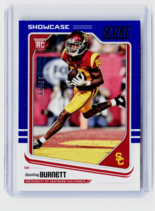 2018 Panini Score Football Deontay Burnett Showcase RC #386 /99 - front