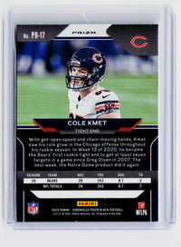 2020 Panini Chronicles Prizm Black Silver #PB-17 Cole Kmet - back