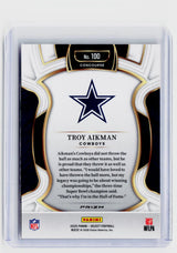 2025 Panini Select Football Concourse #100 Troy Aikman Dallas Cowboys - back