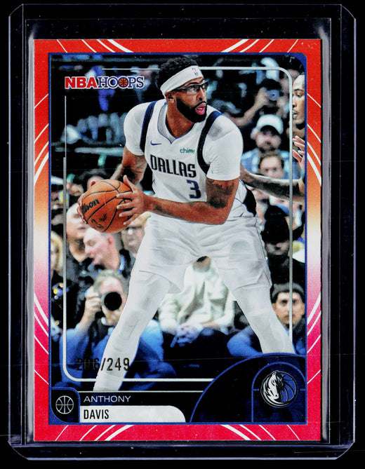 2025 Topps NBA Hoops Anthony Davis Red #108 /249 Dallas Mavericks - front