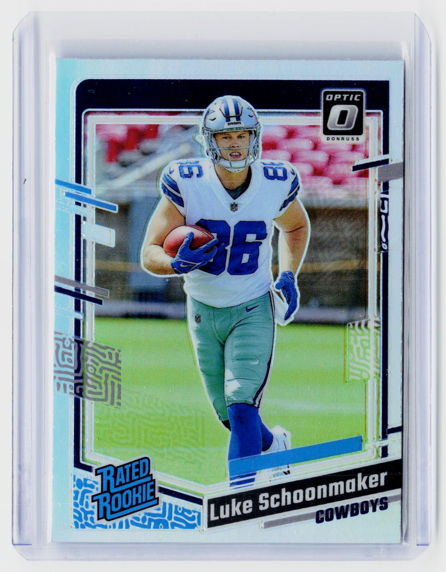 2023 Panini Donruss Optic Luke Schoonmaker Rated Rookie #227 Dallas Cowboys - front
