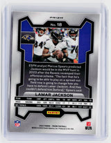 2023 Panini Prizm Football Lamar Jackson Pink Prizm #18 Baltimore Ravens - back