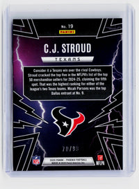 2025 Panini Phoenix Thunderbirds C.J. Stroud #19 /99 Houston Texans - back