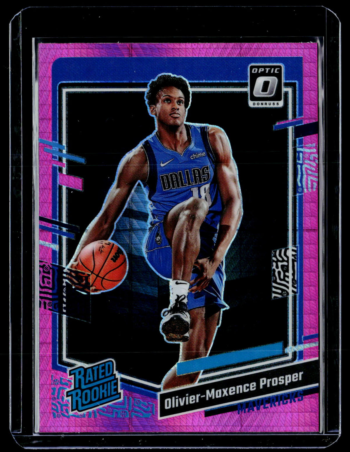 2023-24 Panini Donruss Optic Rated Rookie Olivier-Maxence Prosper #202 Pink Velocity - front