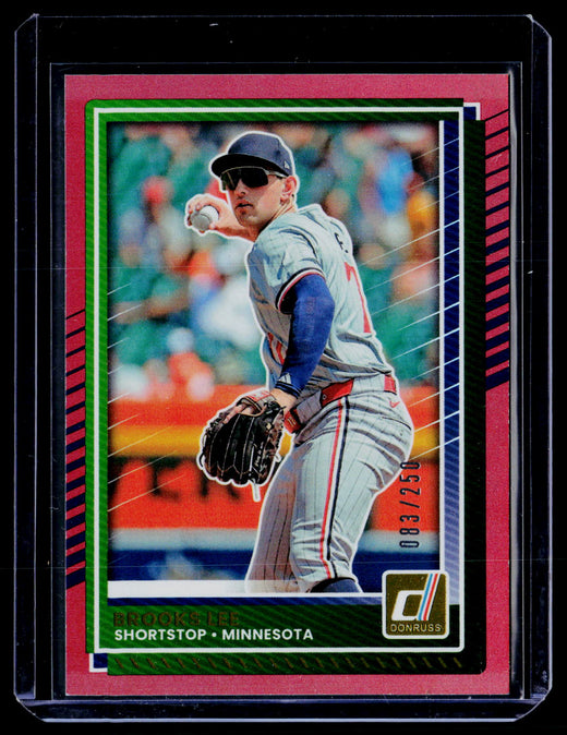 2025 Panini Donruss Baseball Brooks Lee #73 Red /250 - front