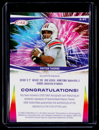 2025 SAGE Autograph Purple High Series Payton Thorne A-PT Auto - back