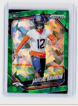 2025 Panini Prizm Football Jahdae Barron Rookie Green Ice Prizm #350 - front