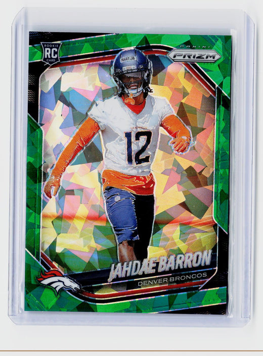 2025 Panini Prizm Football Jahdae Barron Rookie Green Ice Prizm #350 - front