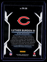 2025 Panini Certified Football Certified Rookies Luther Burden III CRK-LBN Chicago Bears RC - back