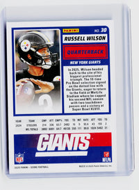 2025 Panini Score Football Showcase Russell Wilson #30 New York Giants /250 - back