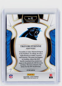 2025 Panini Select Football Trevor Etienne Concourse Rookie Card #45 - back