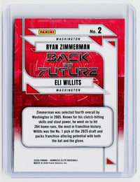 2026 Panini Donruss Elite Baseball Back to the Future Ryan Zimmerman Eli Willits No. 2 - back