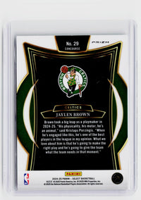 2024-25 Panini Select Basketball Jaylen Brown #29 Concourse Boston Celtics - back
