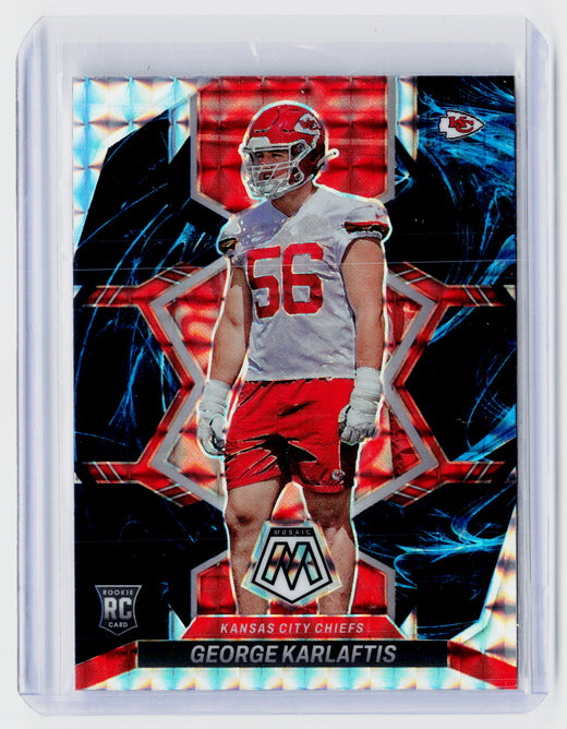 2022 Panini Mosaic Football George Karlaftis RC #377 Kansas City Chiefs - front