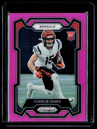2023 Panini Prizm Football Charlie Jones Pink Prizm Rookie #317 - front