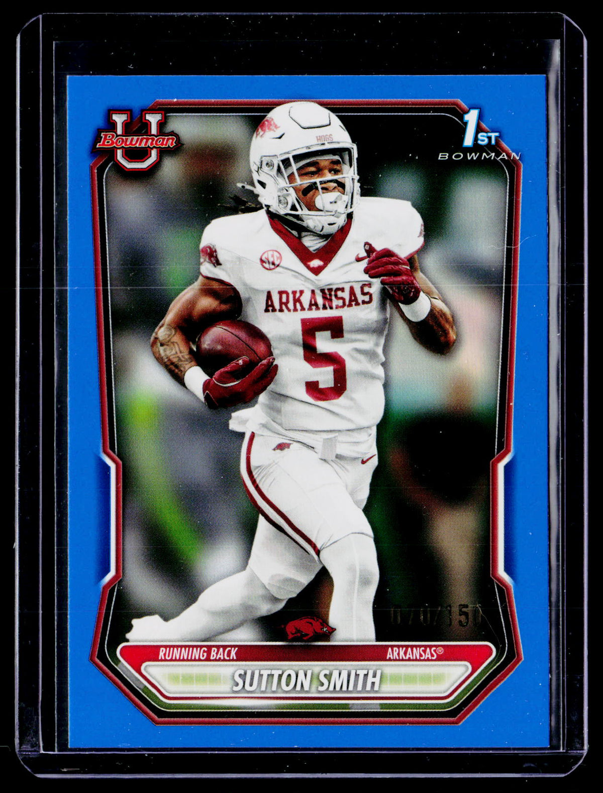 2026 Topps Bowman 1st Bowman Sutton Smith BPP-88 Arkansas - front