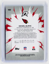 2025 Topps NFL Denzel Burke Rookie Card #103 Arizona Cardinals /149 - back