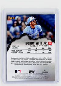 2026 Topps Chrome Welcome to the Club Bobby Witt Jr. WC-21 Kansas City Royals - back