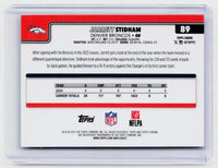 2025 Topps Chrome Football Jarrett Stidham #89 Pink Wave Refractor Denver Broncos - back