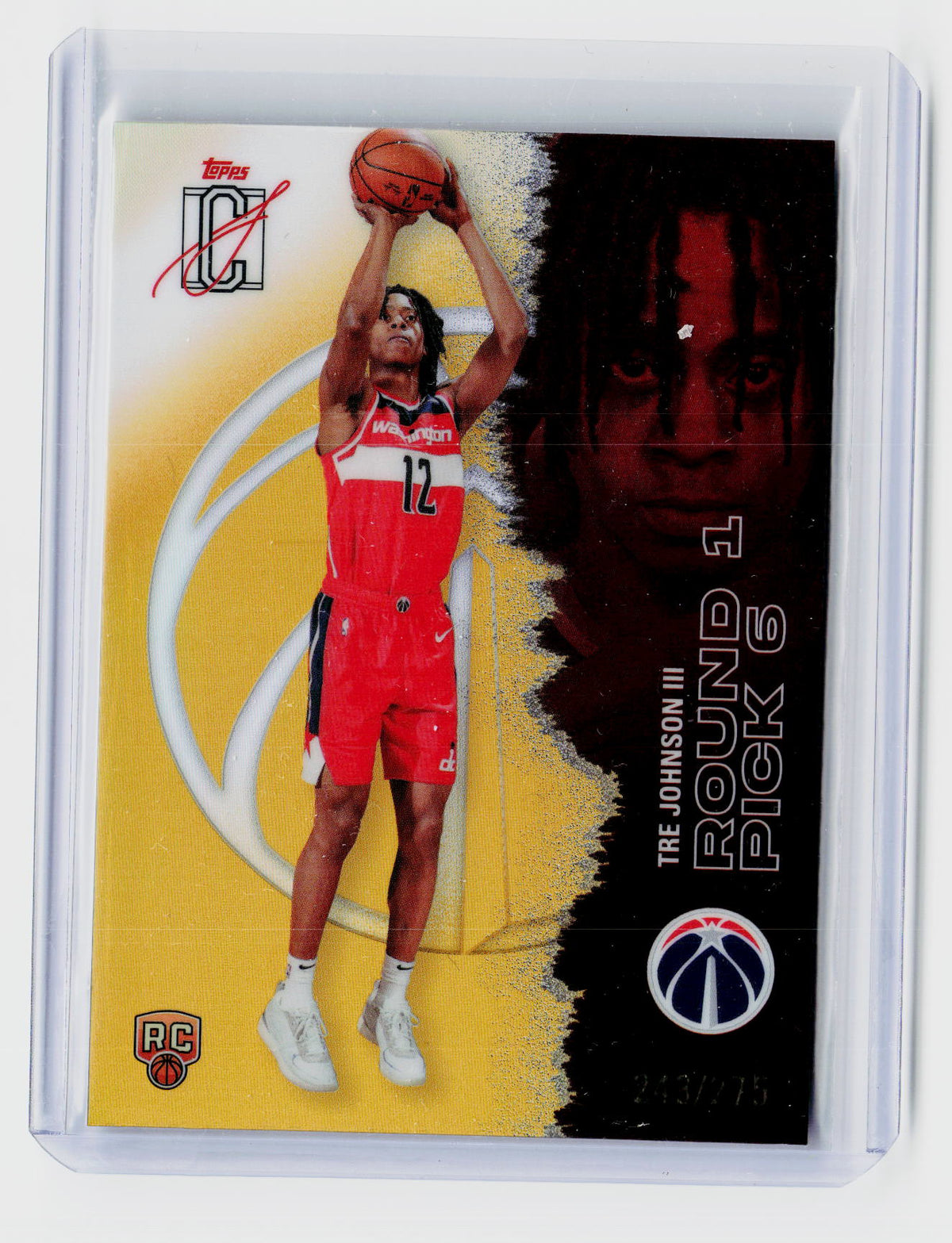 2026 Topps 2025-26 NBA Topps NOW Rookie Picks Tre Johnson III #140 - front