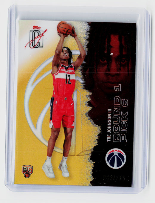 2026 Topps 2025-26 NBA Topps NOW Rookie Picks Tre Johnson III #140 - front
