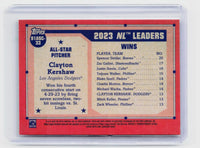 2024 Topps Chrome All-Star Clayton Kershaw #91ASC-33 Los Angeles Dodgers - back