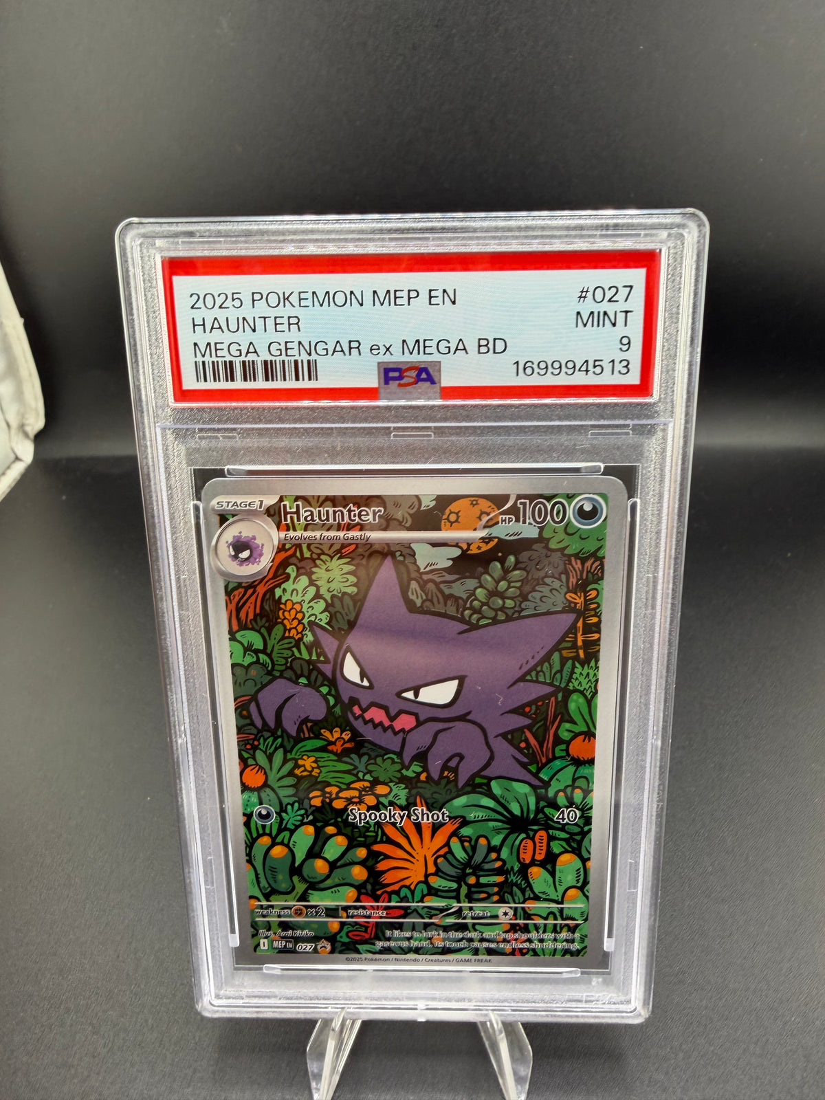 2025 Pokémon Mega Gengar ex Mega Battle Deck Haunter #027 PSA 9 - front