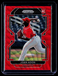 2022 Panini Prizm Baseball Tier II Joan Adon #154 Red Donut Circles Prizms /99 - front