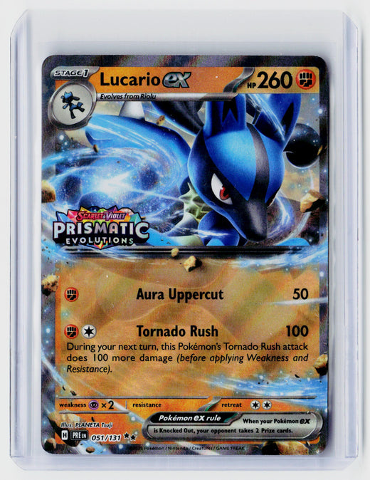 2025 Pokémon Prismatic Evolutions Lucario ex 057/131 - front