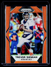 2017 Panini Prizm Football Trevor Siemian Orange Prizm #184 Denver Broncos - front