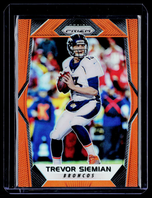 2017 Panini Prizm Football Trevor Siemian Orange Prizm #184 Denver Broncos - front