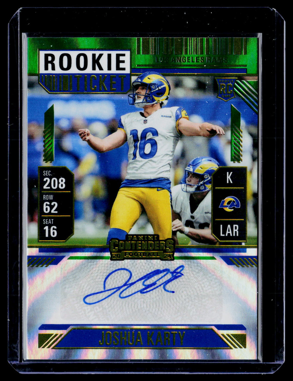 2024 Panini Contenders Rookie Ticket Joshua Karty Auto #245 - front