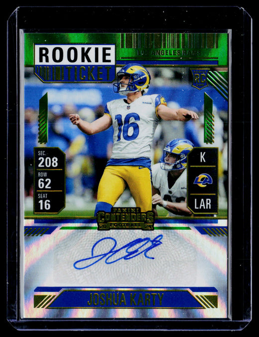 2024 Panini Contenders Rookie Ticket Joshua Karty Auto #245 - front