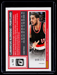 2025-26 Panini Donruss Optic LaMarcus Aldridge Pink Glitter #163 094/275 - back