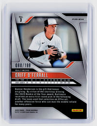 2025 Panini Prizm Baseball Griff O'Ferrall Blue Prizm #3 /199 - back
