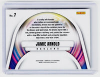 2026 Panini Donruss Elite Baseball Pitch Velocity Jamie Arnold #7 Oakland - back